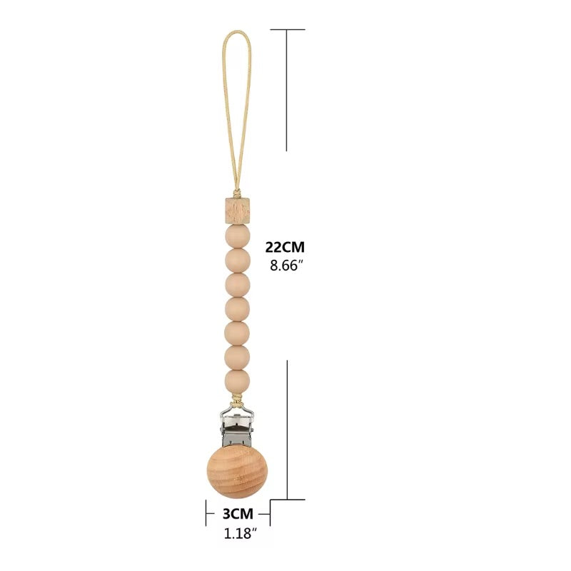 Attache Tetine Bois et silicone