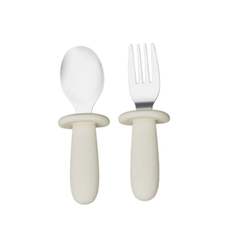 Lot de 2 couverts en acier inoxydable et silicone
