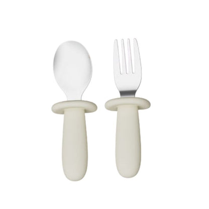 Lot de 2 couverts en acier inoxydable et silicone