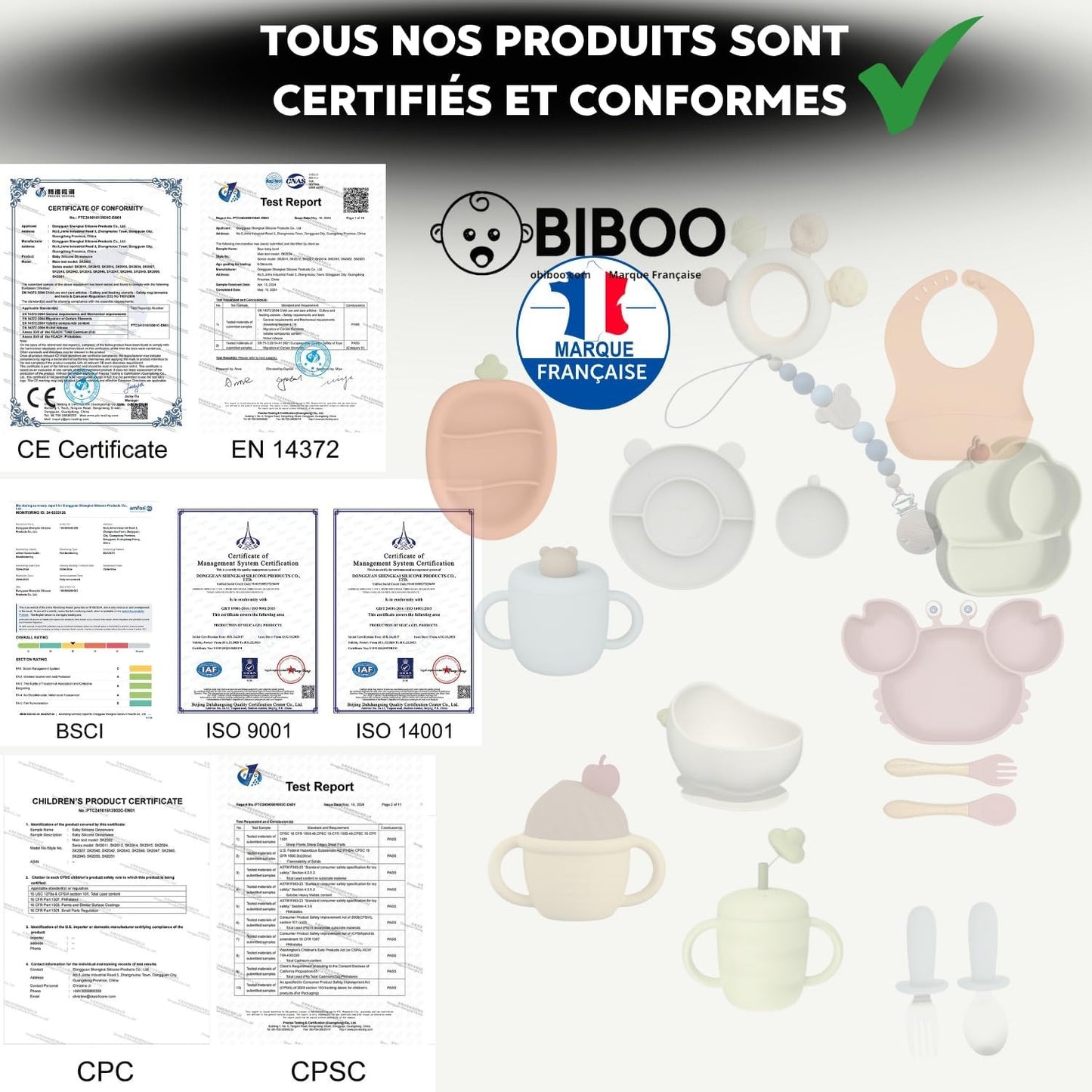 Set Repas Sans BPA personnalisé