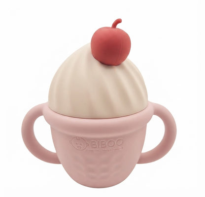 Tasse crème glacée en silicone, vue de profil