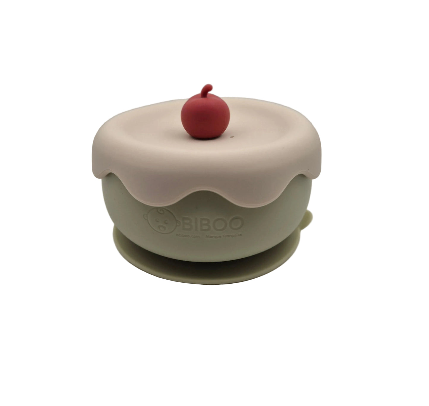 Bol d’Apprentissage Bébé en Silicone Cerise