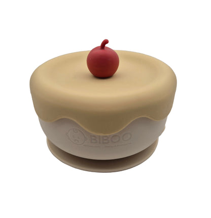Bol d'apprentissage bébé en silicone Crème glacée – Obiboo
