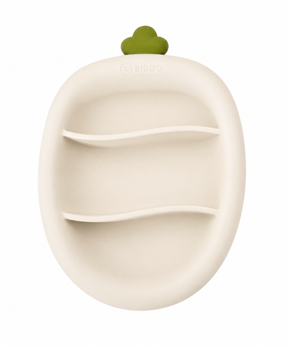 Assiette Bebe Silicone 3 Compartiments Carotte