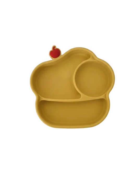 Assiette bébé en silicone 3 compartiments Crème glacée – Obiboo