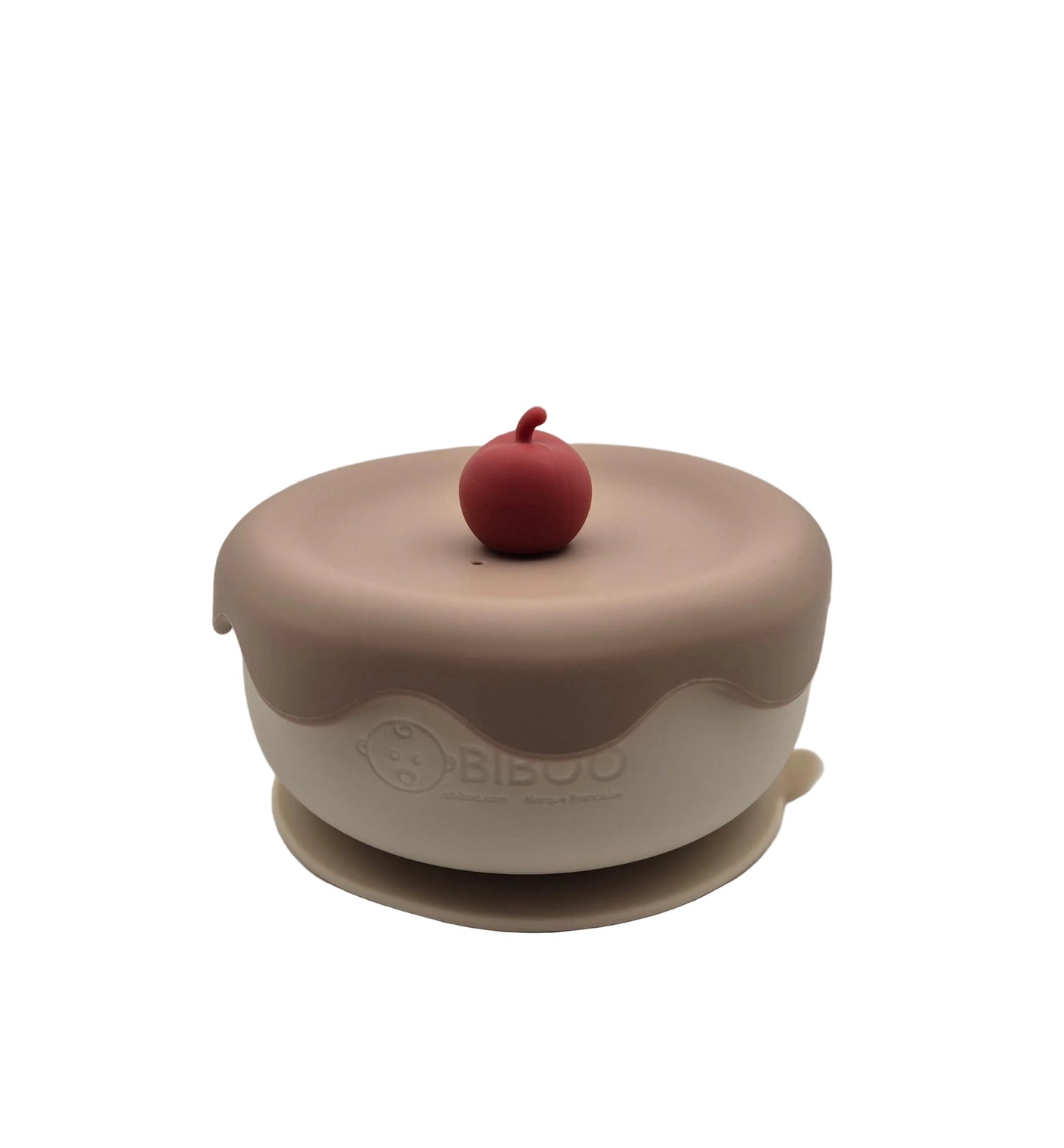 Bol d’Apprentissage Bébé en Silicone Cerise