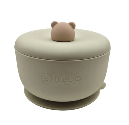 Bol d’Apprentissage Bébé en Silicone Ourson