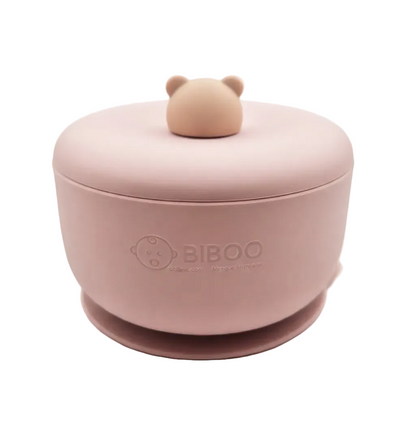 Bol d’Apprentissage Bébé en Silicone Ourson