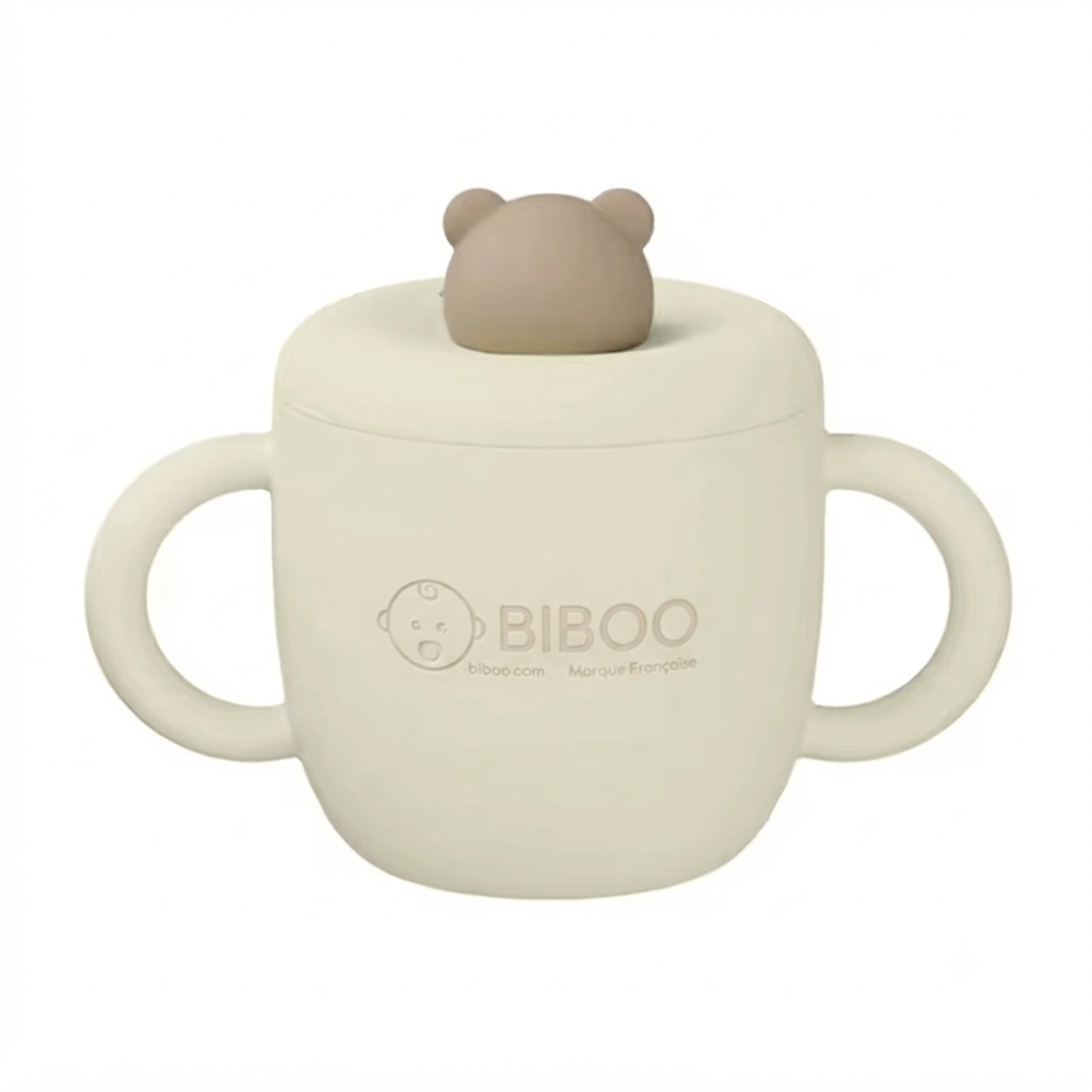 Tasse bébé en silicone ourson, détail du design